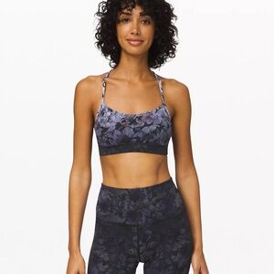 Lululemon Flow Y Floral Print Sports Bra Size 10